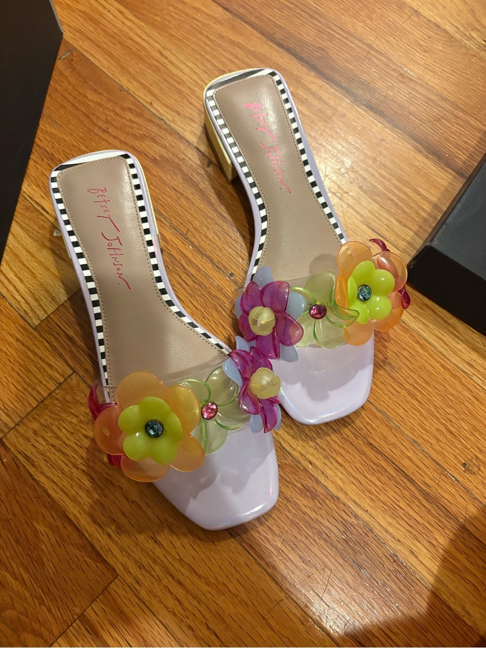Betsey Johnson Women's Multicolor Floral Slide Sandals